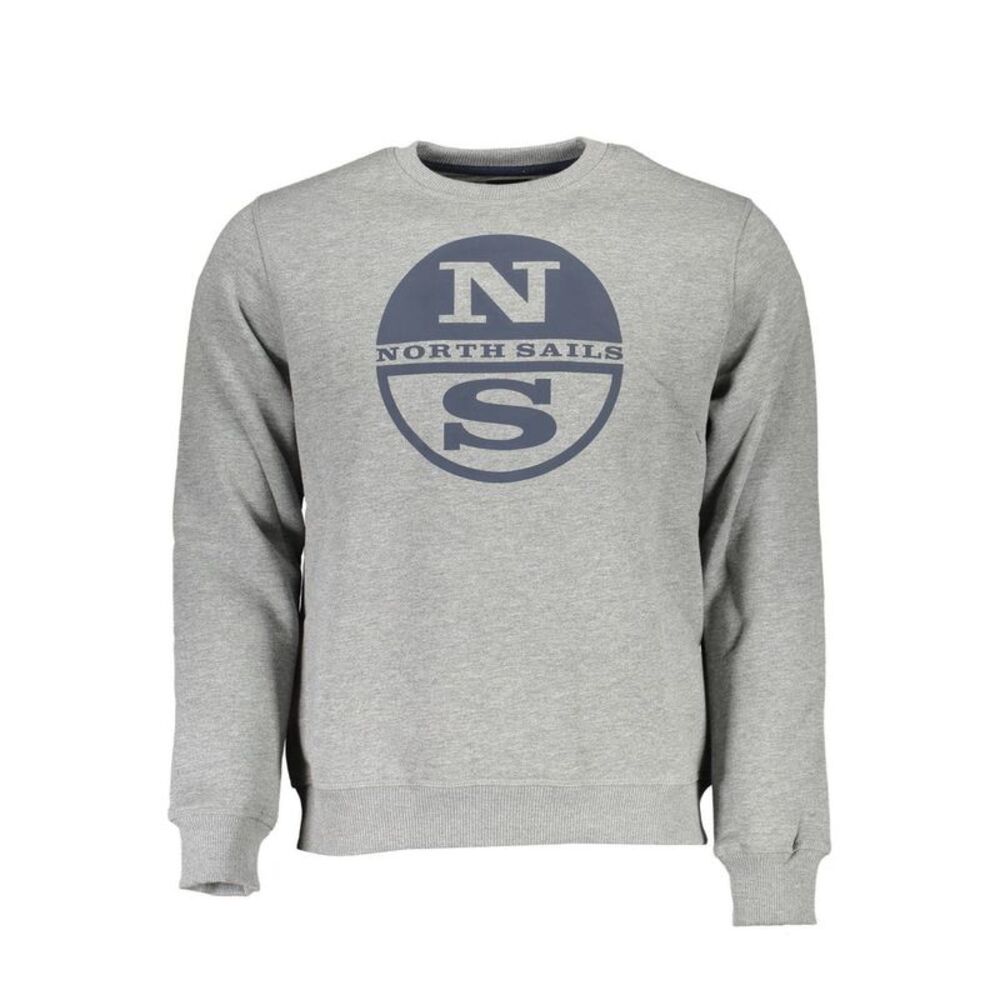 North Sails Gray Cotton Men Men's Sweater